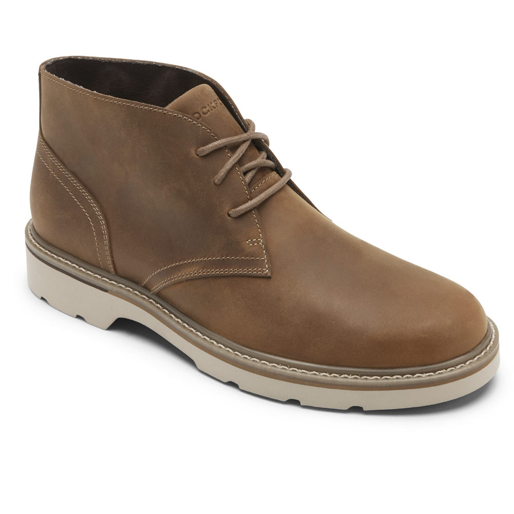 Rockport Singapore Mens Boots - Charlee Waterproof Chukka Brown - EL9402875